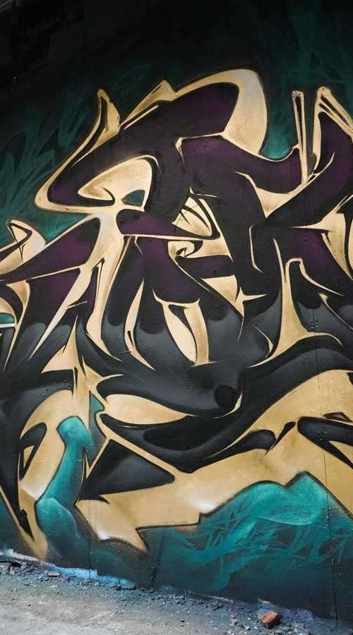 Mural personalizado graffiti wildstyle 3D