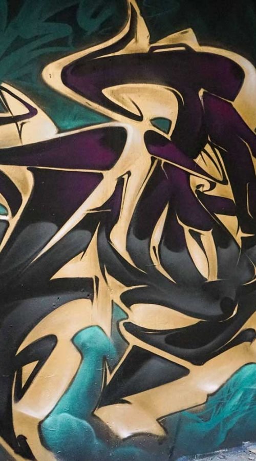 Mural personalizado graffiti wildstyle 3D