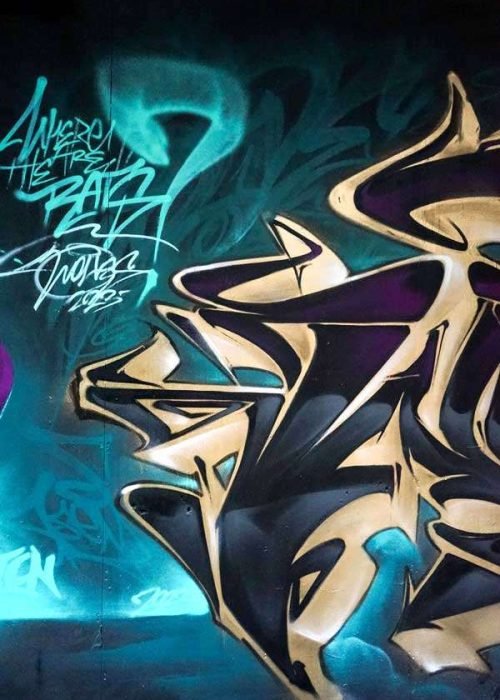 Mural personalizado graffiti wildstyle 3D