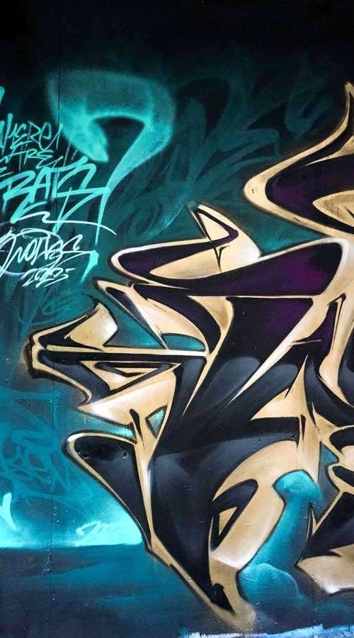 Mural personalizado graffiti wildstyle 3D