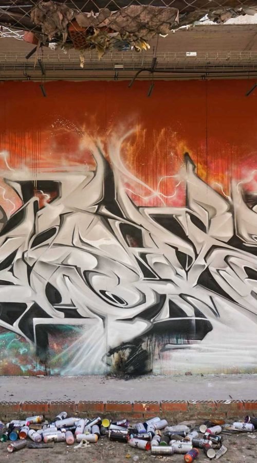 Decoración con graffiti 3D wildstyle moderno