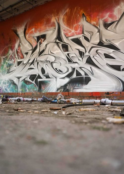 Decoración con graffiti 3D wildstyle moderno