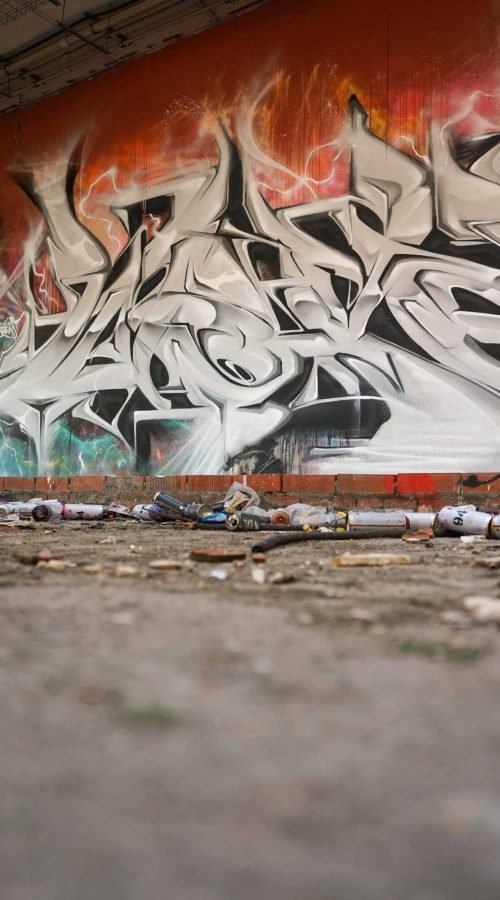 Decoración con graffiti 3D wildstyle moderno