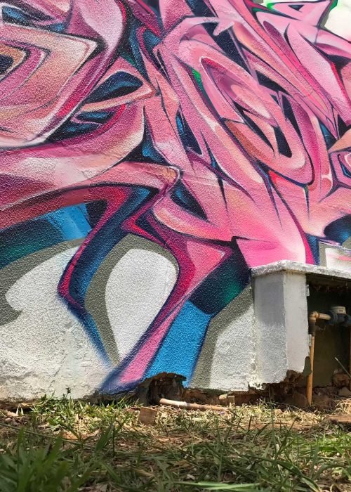 Graffiti urbano 3D con efecto visual wildstyle