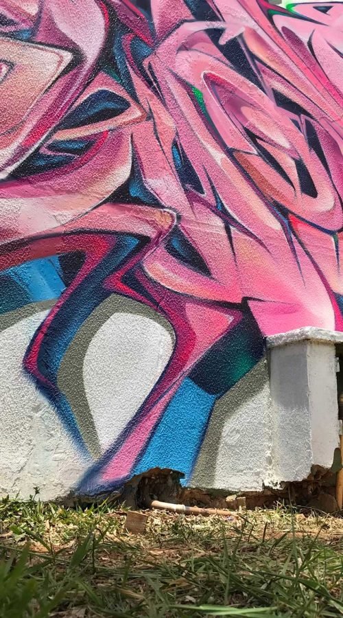 Graffiti urbano 3D con efecto visual wildstyle