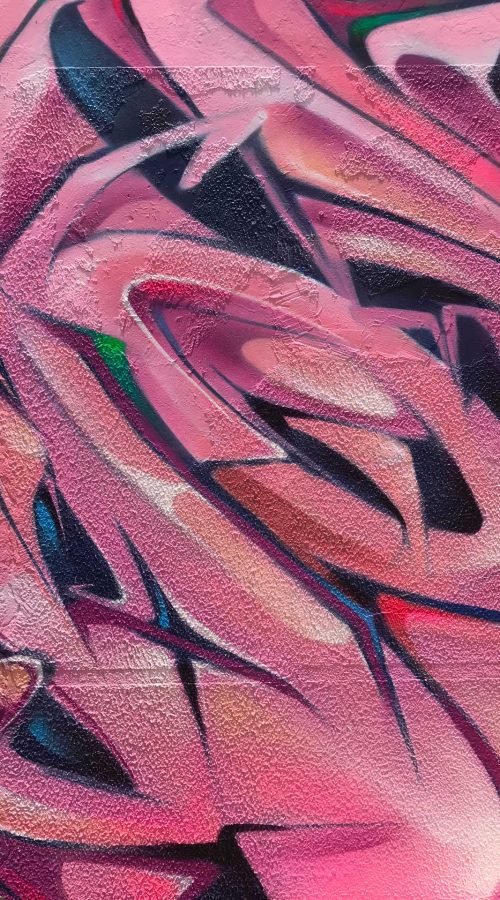 Graffiti urbano 3D con efecto visual wildstyle