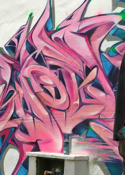 Graffiti urbano 3D con efecto visual wildstyle