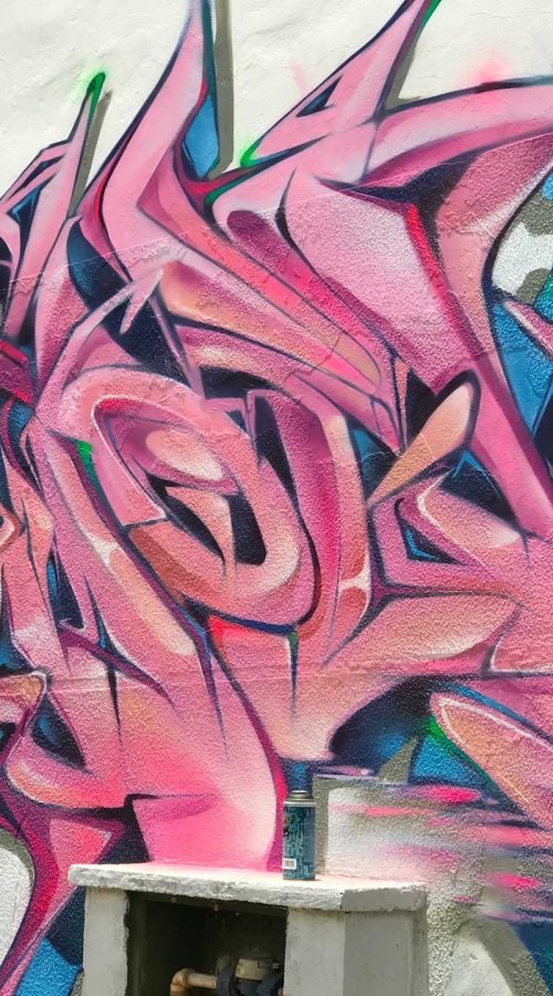 Graffiti urbano 3D con efecto visual wildstyle
