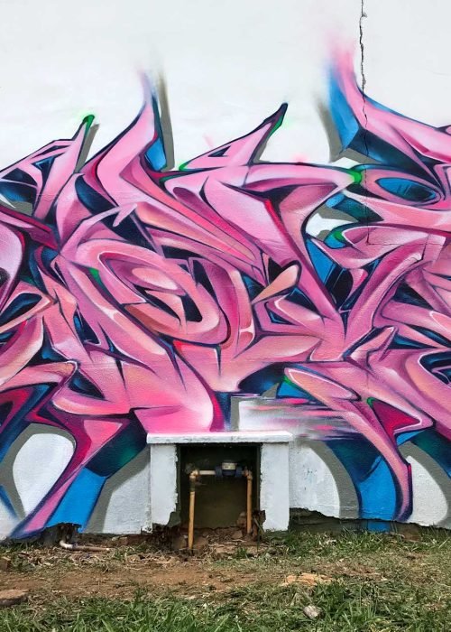 Graffiti urbano 3D con efecto visual wildstyle