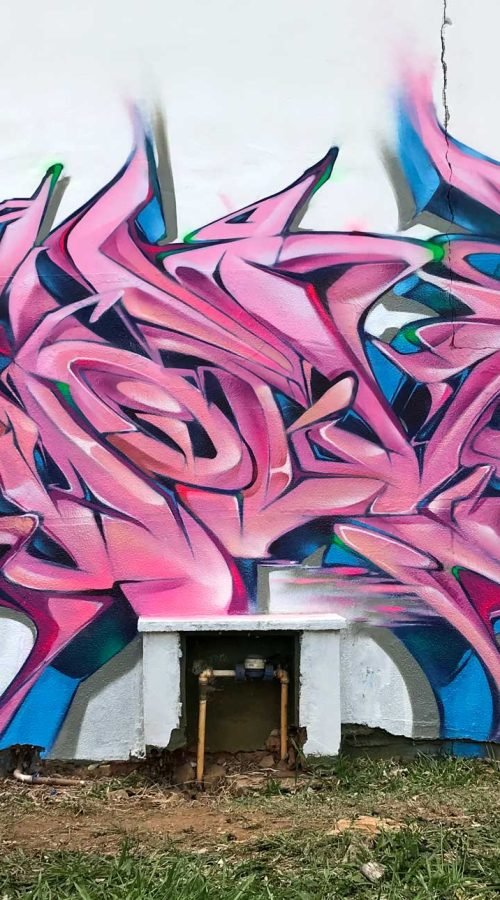 Graffiti urbano 3D con efecto visual wildstyle