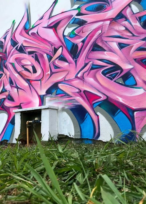 Graffiti urbano 3D con efecto visual wildstyle