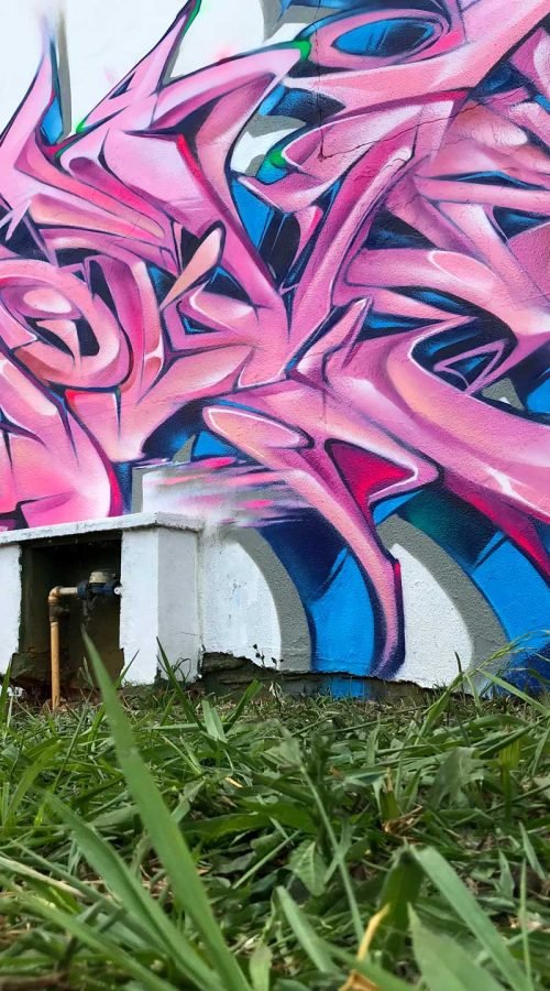 Graffiti urbano 3D con efecto visual wildstyle