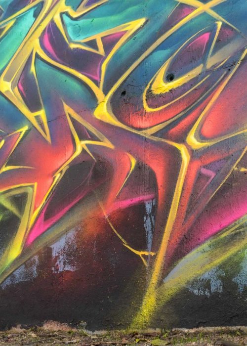 Graffiti 3D wildstyle dinámico con contraste