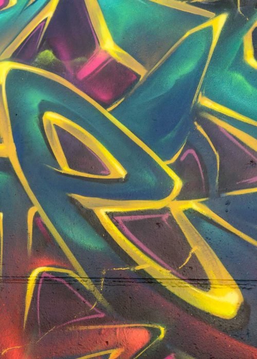 Graffiti 3D wildstyle dinámico con contraste