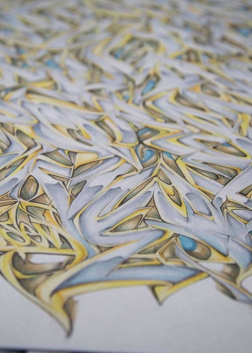 Abecedario graffiti artístico con letras estilizadas