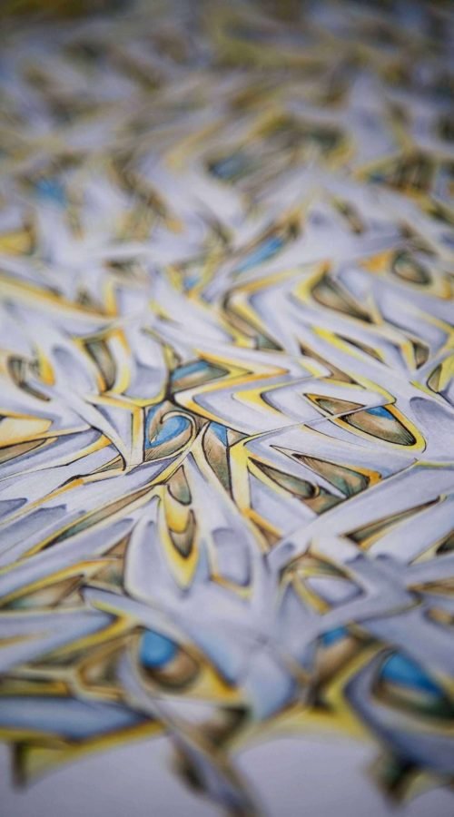 Abecedario graffiti artístico con letras estilizadas