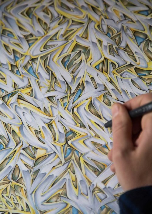 Abecedario graffiti artístico con letras estilizadas