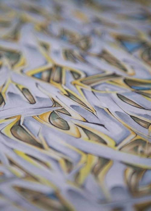 Abecedario graffiti artístico con letras estilizadas