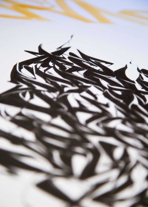 Letras decorativas en graffiti formando abecedario