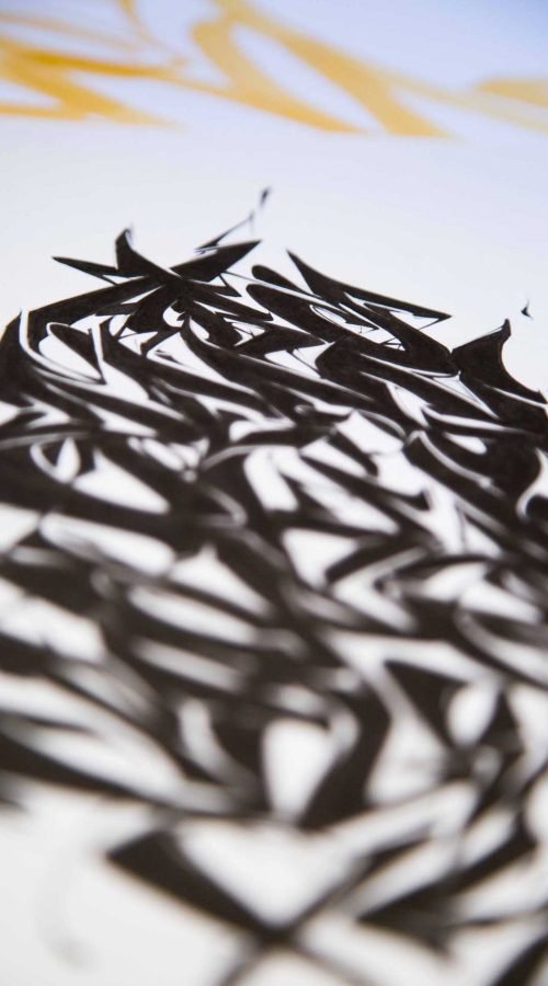 Letras decorativas en graffiti formando abecedario