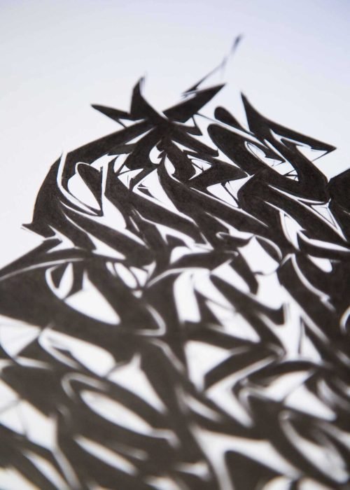 Letras decorativas en graffiti formando abecedario