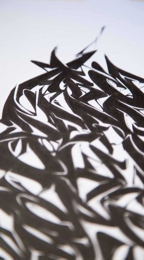 Letras decorativas en graffiti formando abecedario