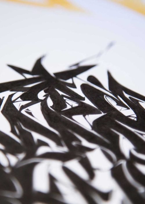 Letras decorativas en graffiti formando abecedario