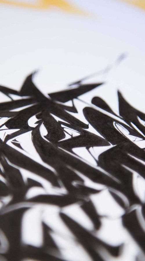 Letras decorativas en graffiti formando abecedario