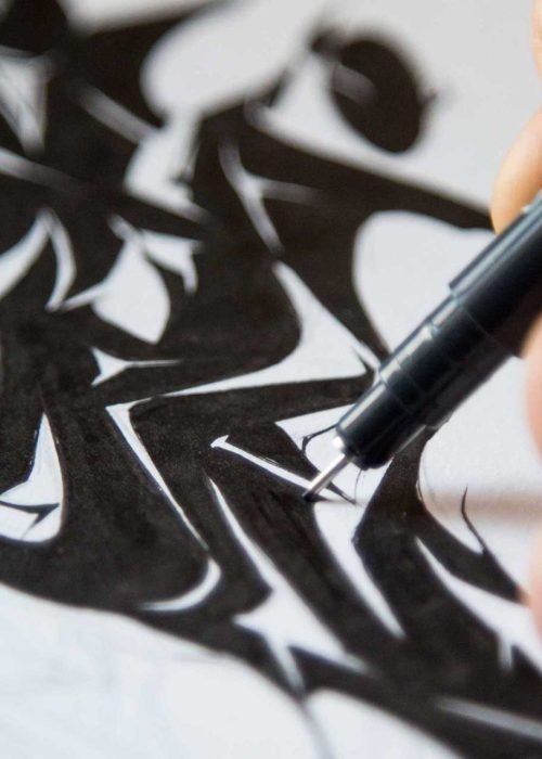 Letras decorativas en graffiti formando abecedario