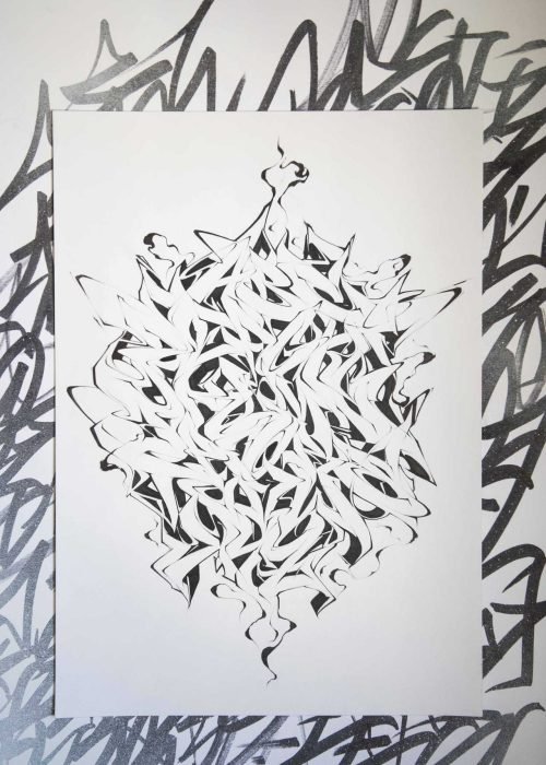 Mural de abecedario graffiti para decoración creativa