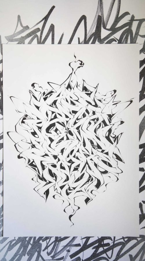 Mural de abecedario graffiti para decoración creativa