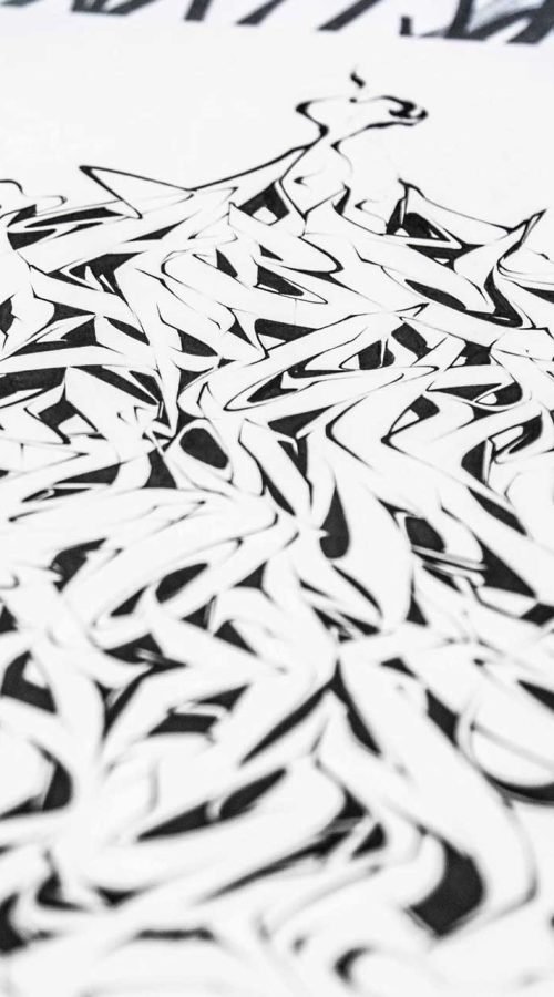 Mural de abecedario graffiti para decoración creativa