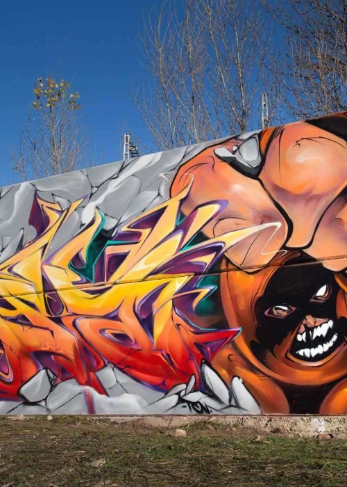 Mural graffiti de Juggernaut, X-Men imparable