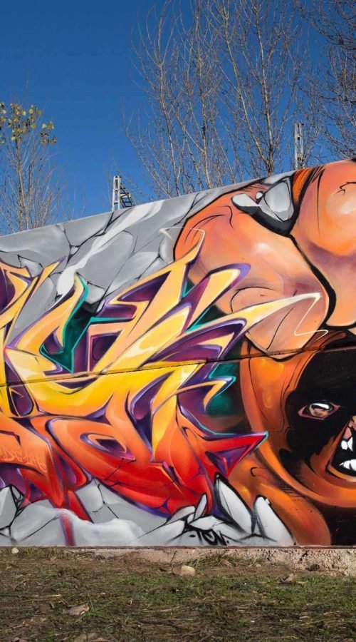 Mural graffiti de Juggernaut, X-Men imparable