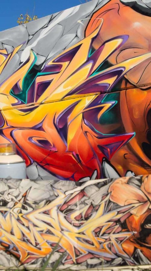 Mural graffiti de Juggernaut, X-Men imparable