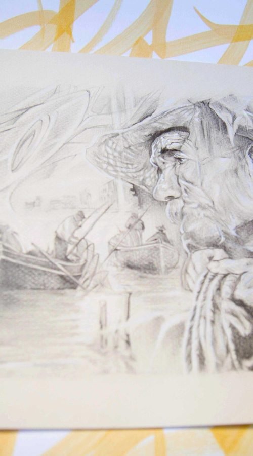 Ilustración personalizada que representa un poema