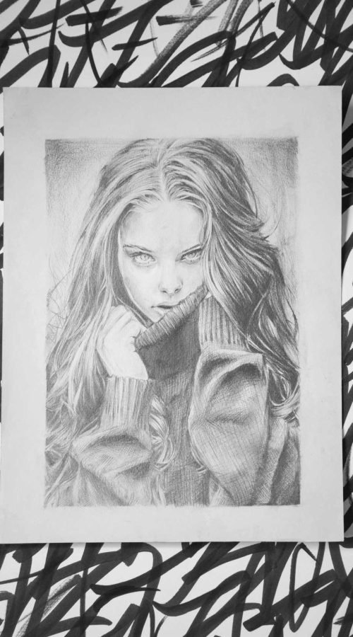 Ilustración artística basada en un poema personalizado