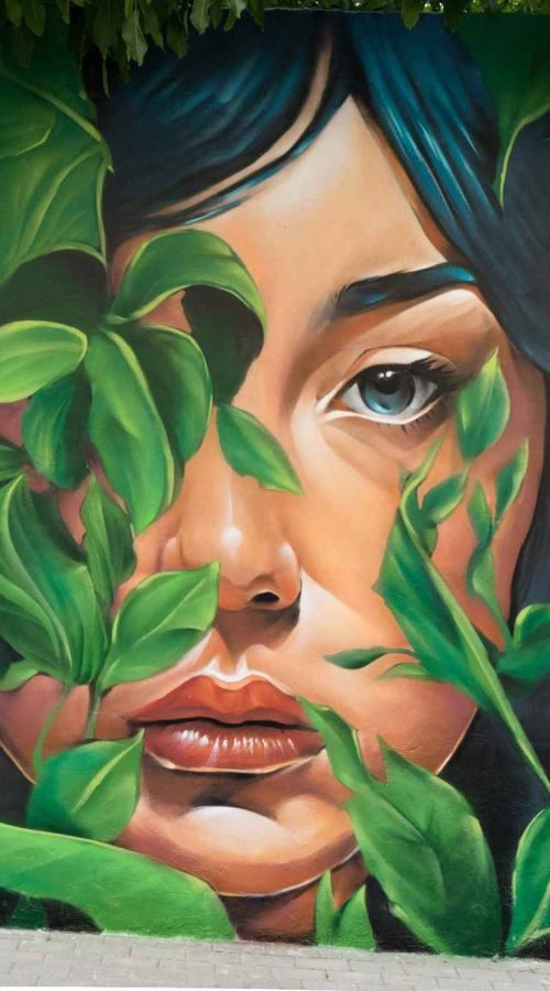 Mural Dualidad en Almazán, arte urbano para ayuntamiento