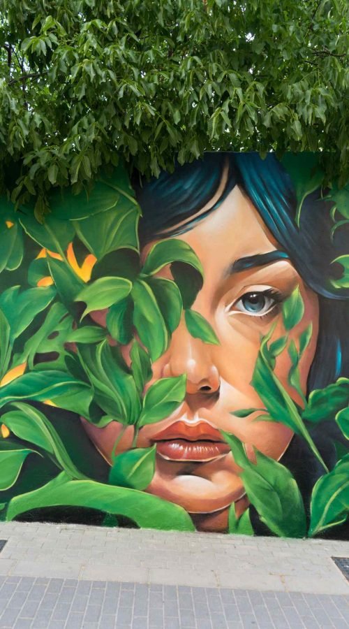 Mural Dualidad en Almazán, arte urbano para ayuntamiento