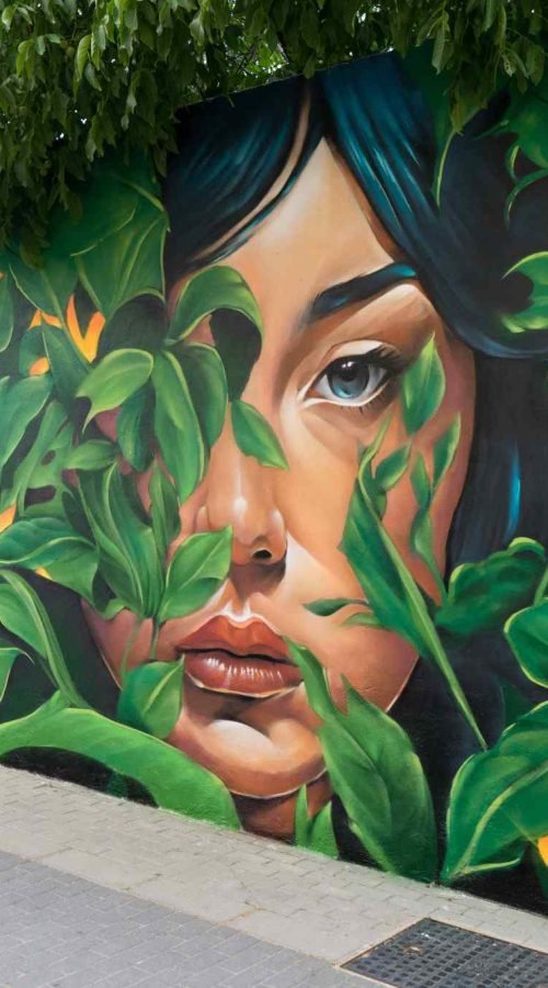 Mural Dualidad en Almazán, arte urbano para ayuntamiento