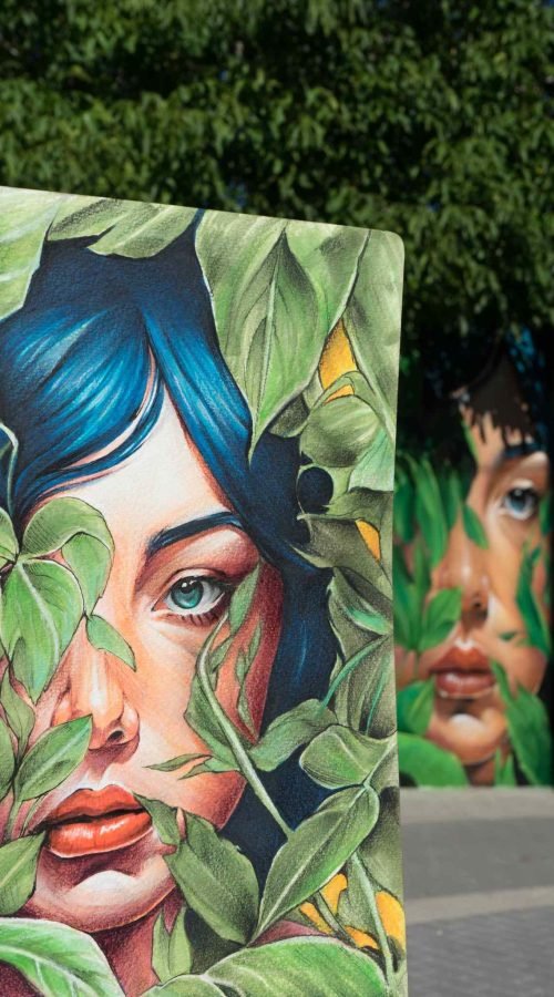 Mural Dualidad en Almazán, arte urbano para ayuntamiento