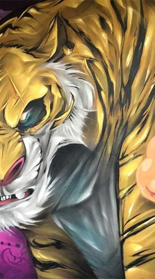 Mural Graffiti tigre