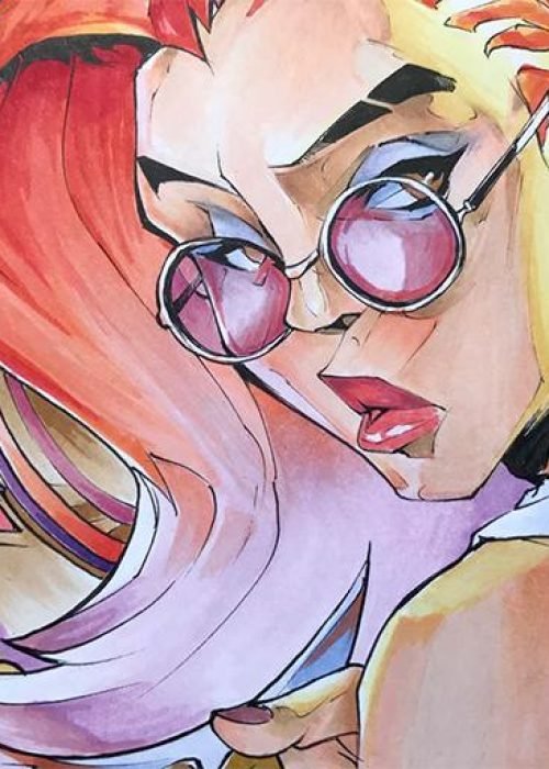 Ilustración estilo graffiti personalizada a color