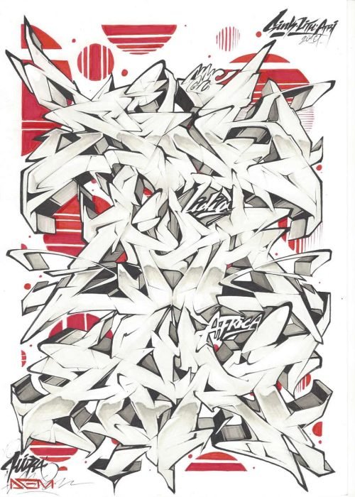 Letras en graffiti formando el abecedario