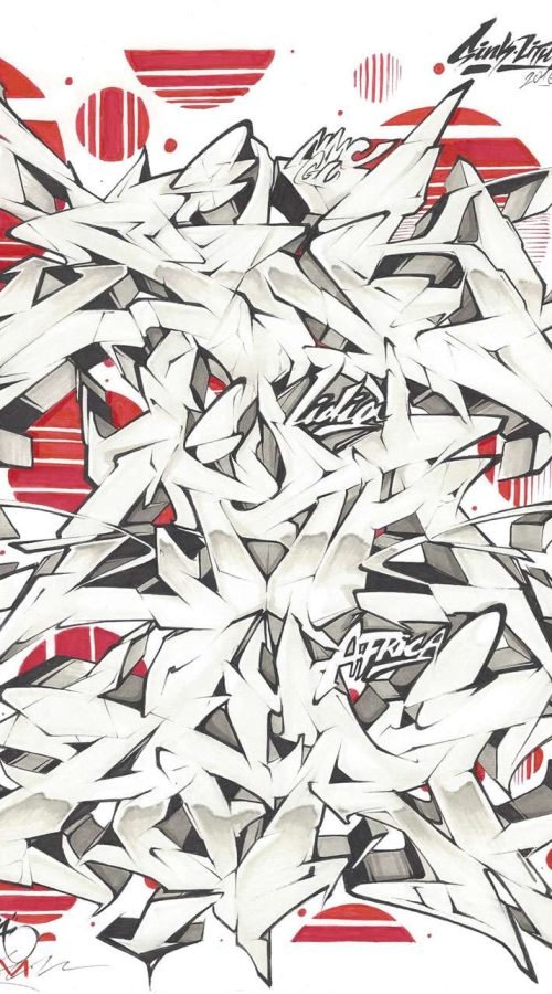 Letras en graffiti formando el abecedario