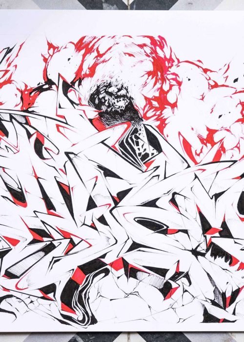 Letras en graffiti formando el abecedario