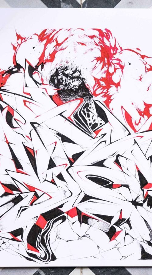 Letras en graffiti formando el abecedario