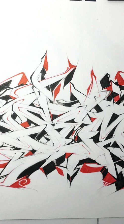 Letras en graffiti formando el abecedario