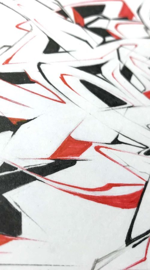 Letras en graffiti formando el abecedario