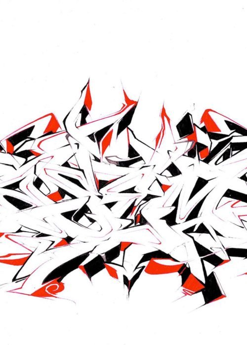 Letras en graffiti formando el abecedario